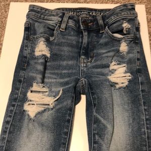 Dark blue jeans